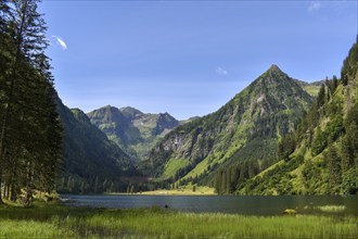 The Schwarzensee in Obertal, Niedere Tauern, Kleinsölk area, Sölktäler, Styria, Austria, Europe