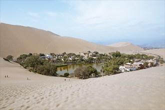 Laguna de Huacachina oasis, Ica, Ica region, Ica province, Peru, South America