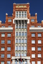 Art Deco building Palazzo Aedes or Palazzo Rosso, waterfront promenade, Trieste, harbour town on