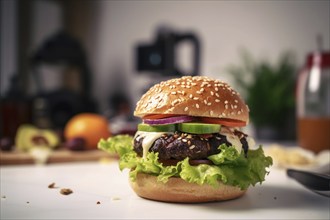 Hamburger. KI generiert, generiert AI generated