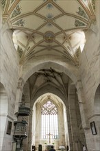 Interior view, monastery church, Cistercian monastery Bebenhausen, Tübingen, Baden-Württemberg,