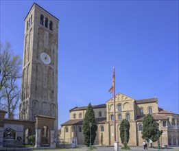 Campanile and Basilica di Santi Maria e Donato, Murano, Venice, Metropolitan City of Venice, Italy,