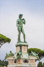 Statue of David in Piazza Michelangelo, travel, tourism, sculpture, history, culture, Florence,