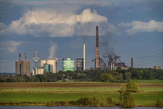 Hüttenwerke Krupp-Mannesmann, HKM in Duisburg-Hüttenheim, 2 blast furnaces, coking plant, Rheinauen