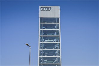 Autoturm, Audi Centre, Rudower Chaussee, Adlershof, Treptow-Köpenick, Berlin, Germany, Europe