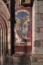 Fresco on the south façade, parish church, parish church of St Nicholas, Merano, Merano, South