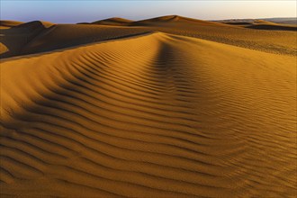 Sand structure formed by the wind, in the Rub al Khali desert, Dhofar province, Arabian Peninsula,