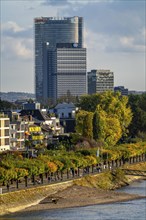 Skyline Bonn on the Rhine, in front the UNFCCC Secretariat of the Framework Convention on Climate