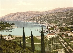 Gravosa, Dubrovnik, district of Gruz, the harbour, Dalmatia, Croatia, Austro-Hungary, digitally