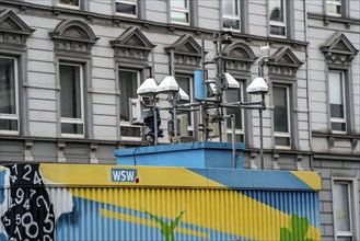 Air quality monitoring station, on the B7, Friedrich-Engels-Alle in Wuppertal, operated by the