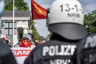 Police operation at a demonstration against the planned assembly law in North Rhine-Westphalia, in