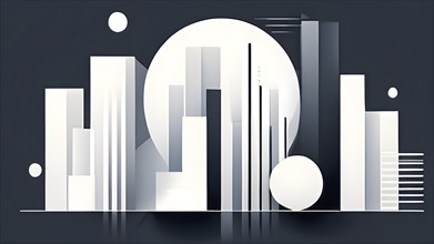 Abstract wallpaper illustration symbolizing finance and business, AI generated