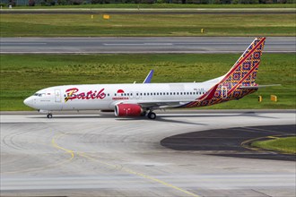 A Boeing 737-800 aircraft of Batik Air Indonesia with the registration PK-LZZ at Changi Airport,