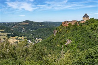 Nideggen Castle, above the Rur Valley, keep, Eifel, North Rhine-Westphalia, Germany, Europe