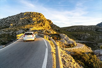 Serpentine road Ma-2141, winding road to Sa Calobra, in the north-west of Majorca, Balearic