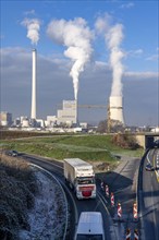 The STEAG combined heat and power plant in Herne-Baukau, coal-fired power plant, at the Herne