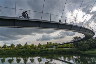 Bridge over the Rhine-Herne Canal near Gelsenkirchen Cycle and footpath, part of the ore railway