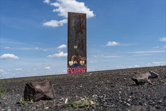 Schurenbach Halde, Bramme landmark for the Ruhr area by artist Richard Serra, Essen, North