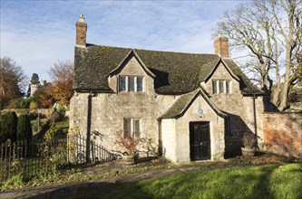 Early seventeenth century Sexton's Cottage, former almshouses, Devizes, Wiltshire, England, UK