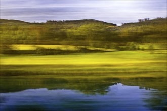 Long exposure from a moving train, Marburg an der Lahn, Hesse Germany