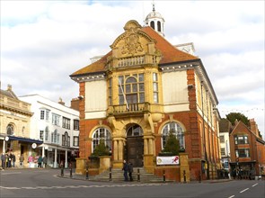 Historic town hall building, Marlborough, Wiltshire, England, UK, built 1902