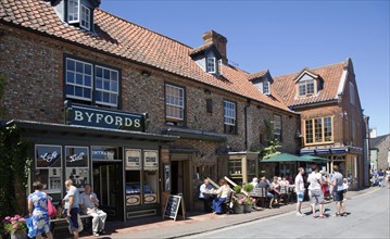 Byfords shop and pub in historic buildings in the town of Holt, north Norfolk, England, United