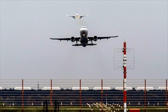 Take-off and landing of aircraft at BER Berlin Brandenburg Airport, Schönefeld, 03/11/2021