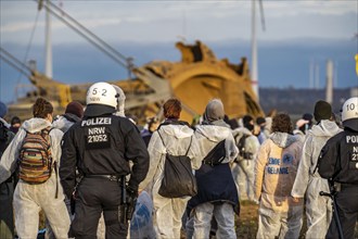 Protest action against the demolition of the village of Lützerath in the Rhenish lignite mining