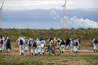 Protest action against the demolition of the village of Lützerath in the Rhenish lignite mining