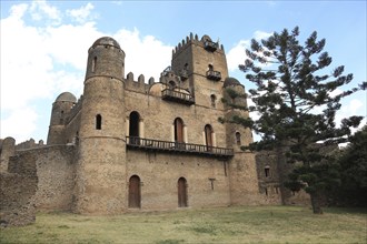 Amhara region, in the Gemp palace complex in Gondar, Gonder, imperial palace, UNESCO, world,