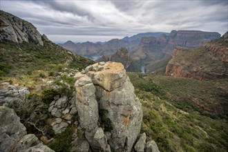 View of Blyde River Canyon, Upper Viewpoint, canyon landscape, Panorama Route, Mpumalanga, South