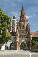 Europe, Germany, Bavaria, Ingolstadt, Kreuztor, built in 1385, part of the city fortifications, in