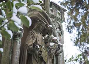 Statue of the Virgin Mary, old cemetery, Freiburg