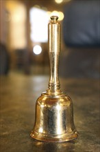 Close-up of a hand bell used, for example, in meetings, committees or courtrooms (here: council