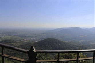 View of the Rhine plain from the summit plateau of the Orensberg (southern Wine Route)