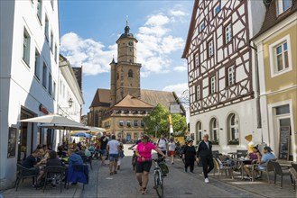 Medieval winegrowing village, Volkach, Mainfranken, Lower Franconia, Franconia, Bavaria, Germany,