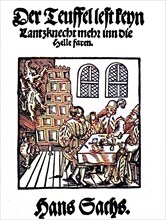 Der Titel einer Komödie von Hans Sacks 1556, The title of a comedy by Hans Sacks 1556, Der Teuffel