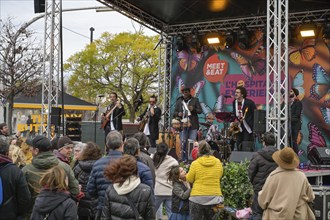 Open air concert, Placa d'Europa, Barcelona, Catalonia, Spain, Europe