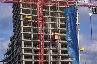 Shell of the Elbtower construction project, the architectural completion of Hafencity Hamburg, in