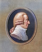 Adam Smith, 1723-1790, English social philosopher. From the book Gallery of Portraits, 1833,