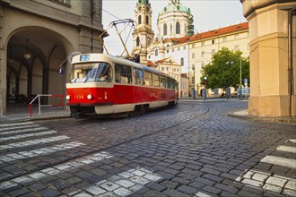 Tramway in Prague, Czech Republic, Europe