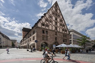 Historic toll hall, built 1498-1502, former granary, Hallplatz 2, Nuremberg, Middle Franconia,