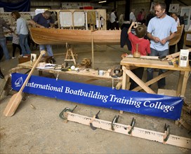 Display International Boatbuilding College at Maritime Day event, Woodbridge, Suffolk, England, UK