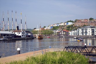 River Avon, Floating Harbour, Hotwells, Bristol, England, UK