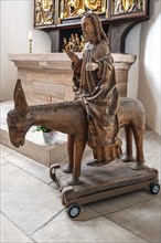 Historic palm tree in the town church of St John the Baptist and St Martin, Middle Franconia,