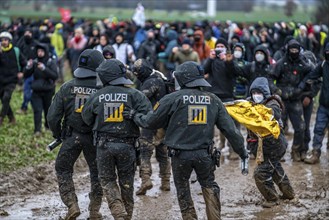 Violent clashes between thousands of demonstrators and the police, after a demonstration against