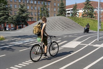 The Nørrebro district in Copenhagen, lively, multicultural and student neighbourhood, Superkilen