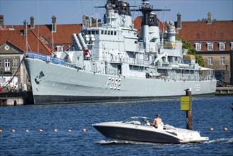 Museum ship, frigate Peder Skram, at the Copenhagen Naval Station on Nyholm, Copenhagen, Denmark,