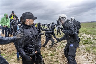 Violent clashes between thousands of demonstrators and the police, after a demonstration against