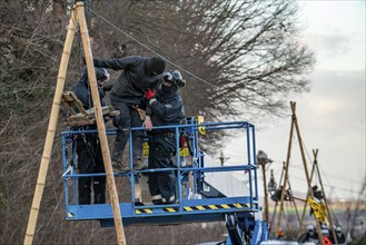 Beginning of the eviction of the Lützerath hamlet, camp of climate activists and squatters, at the